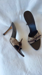 MIRANDA - Gucci GG Monogram Mules Dark Brown