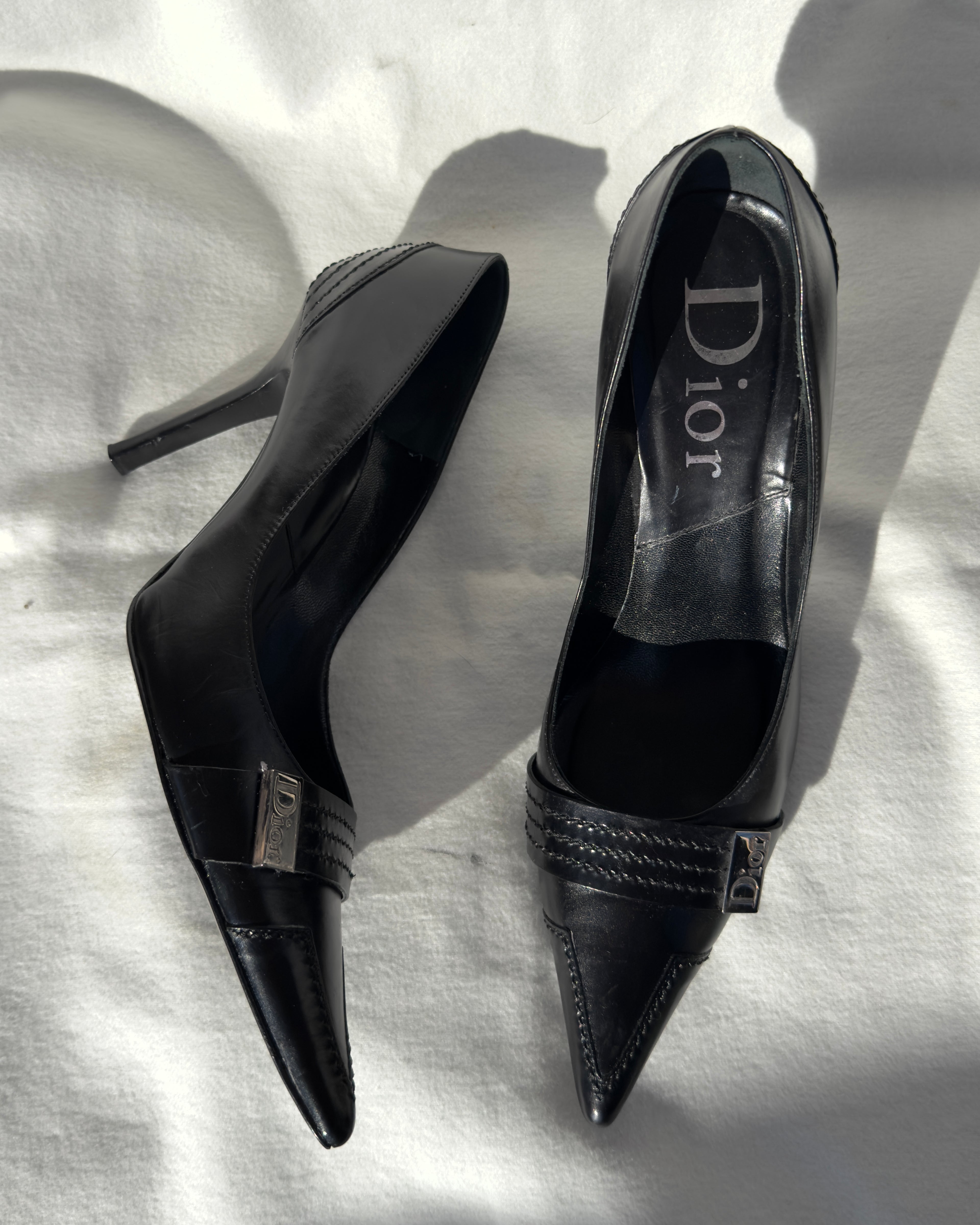 MONICA - Christian Dior • Black Leather Pumps Early 2000s