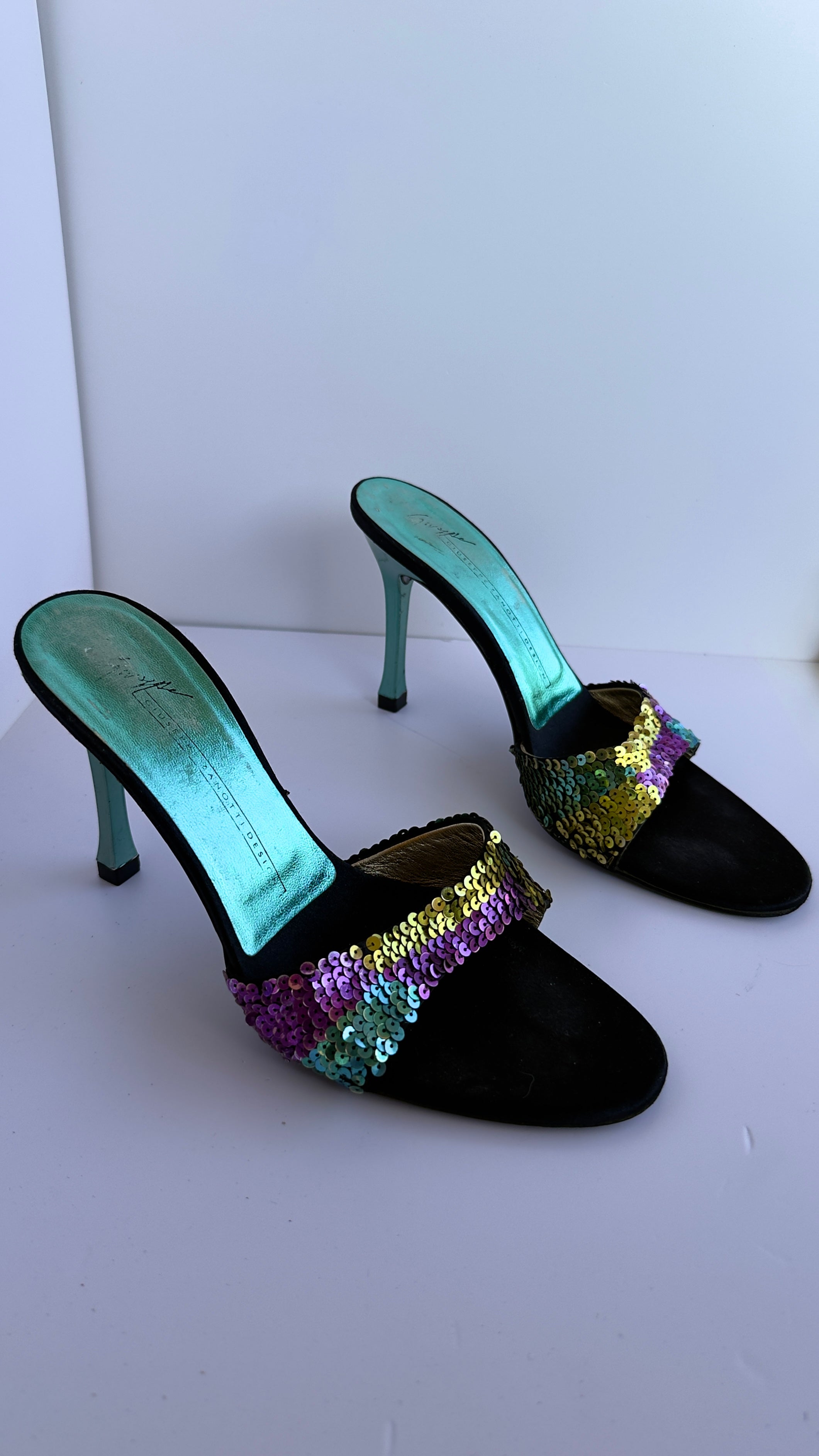 Giuseppe Zanotti Sandali Vintage con Paillettes Multicolor