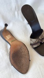 MIRANDA - Gucci GG Monogram Mules Dark Brown