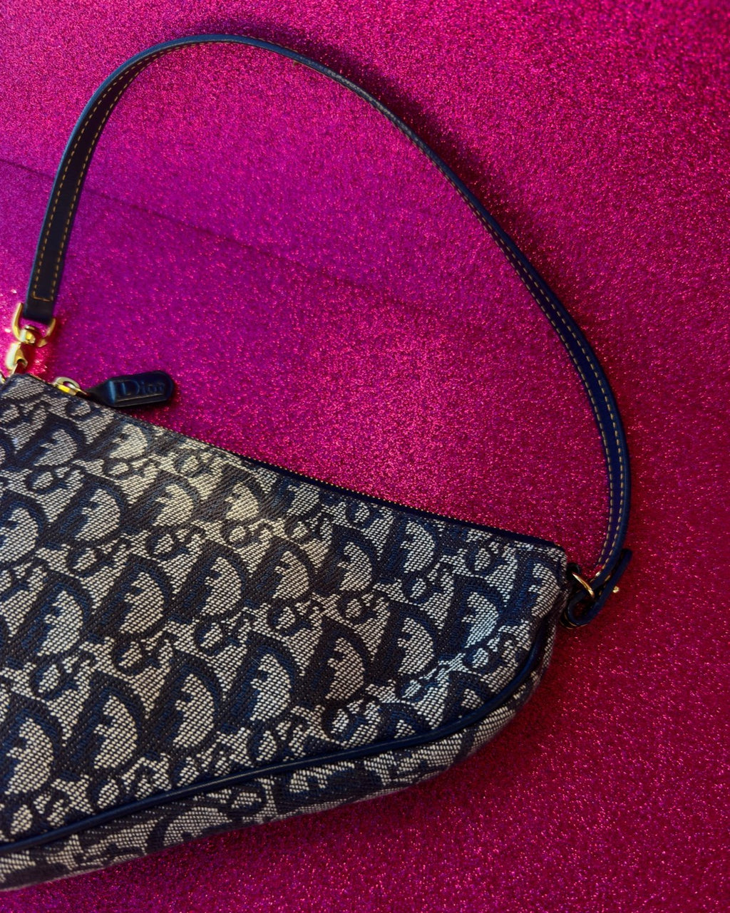 Christian Dior – Mini Saddle Trotter Blue (anni 2000)