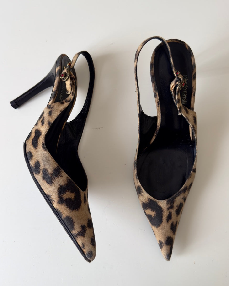 JOEY - Roberto Cavalli Pumps Leopard vintage