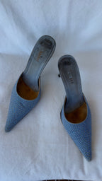 SMITH - Le Silla Crystal Mules Powder Blue