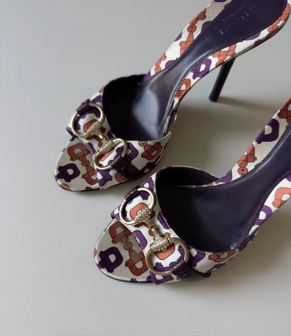 Gucci Horsebit monogram mules
