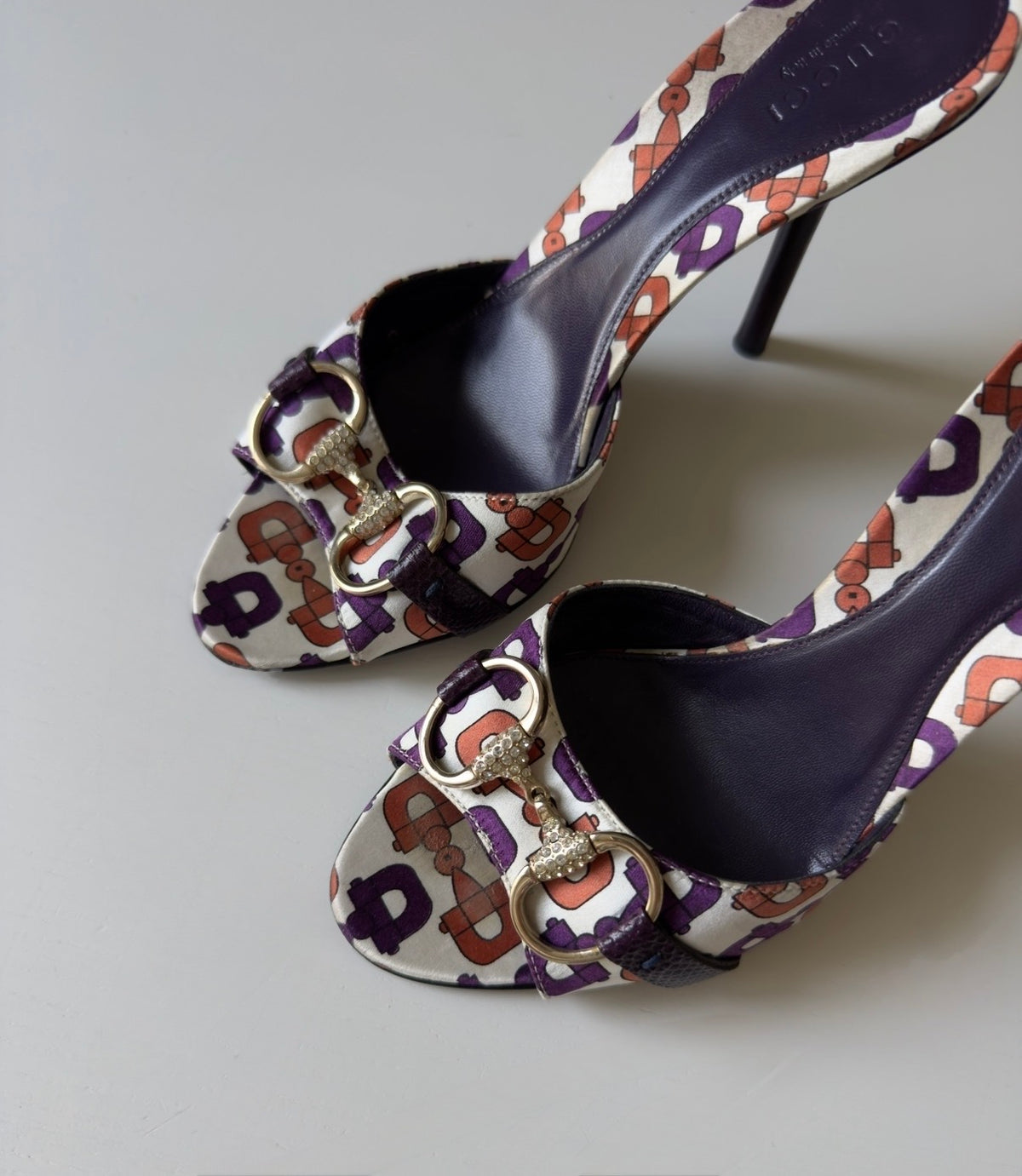 Gucci Horsebit monogram mules