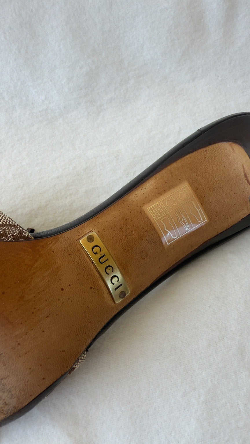 MIRANDA - Gucci GG Monogram Mules Dark Brown