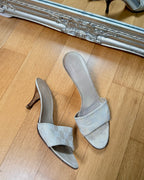 Mules Gucci GG canvas champagne