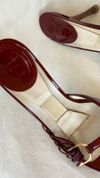 SAMANTHA - Dior cherry red sandal con Fibbia Oro