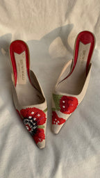 Karen - mules Bruno Magli con ricamo floreale