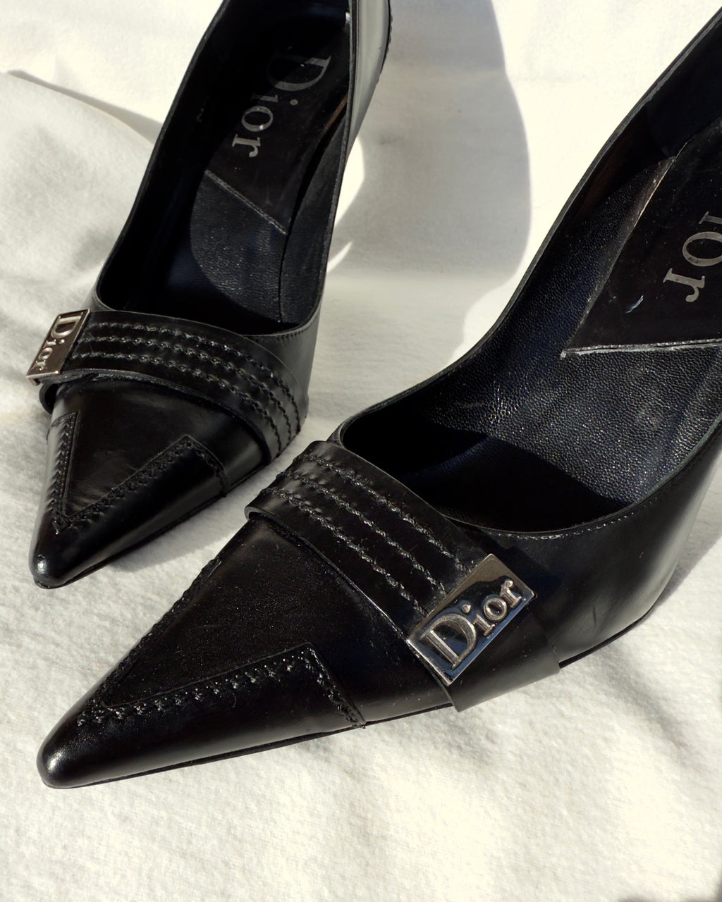 MONICA - Christian Dior • Black Leather Pumps