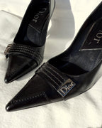 MONICA - Christian Dior • Black Leather Pumps