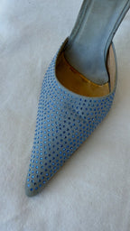 SMITH - Le Silla Crystal Mules Powder Blue