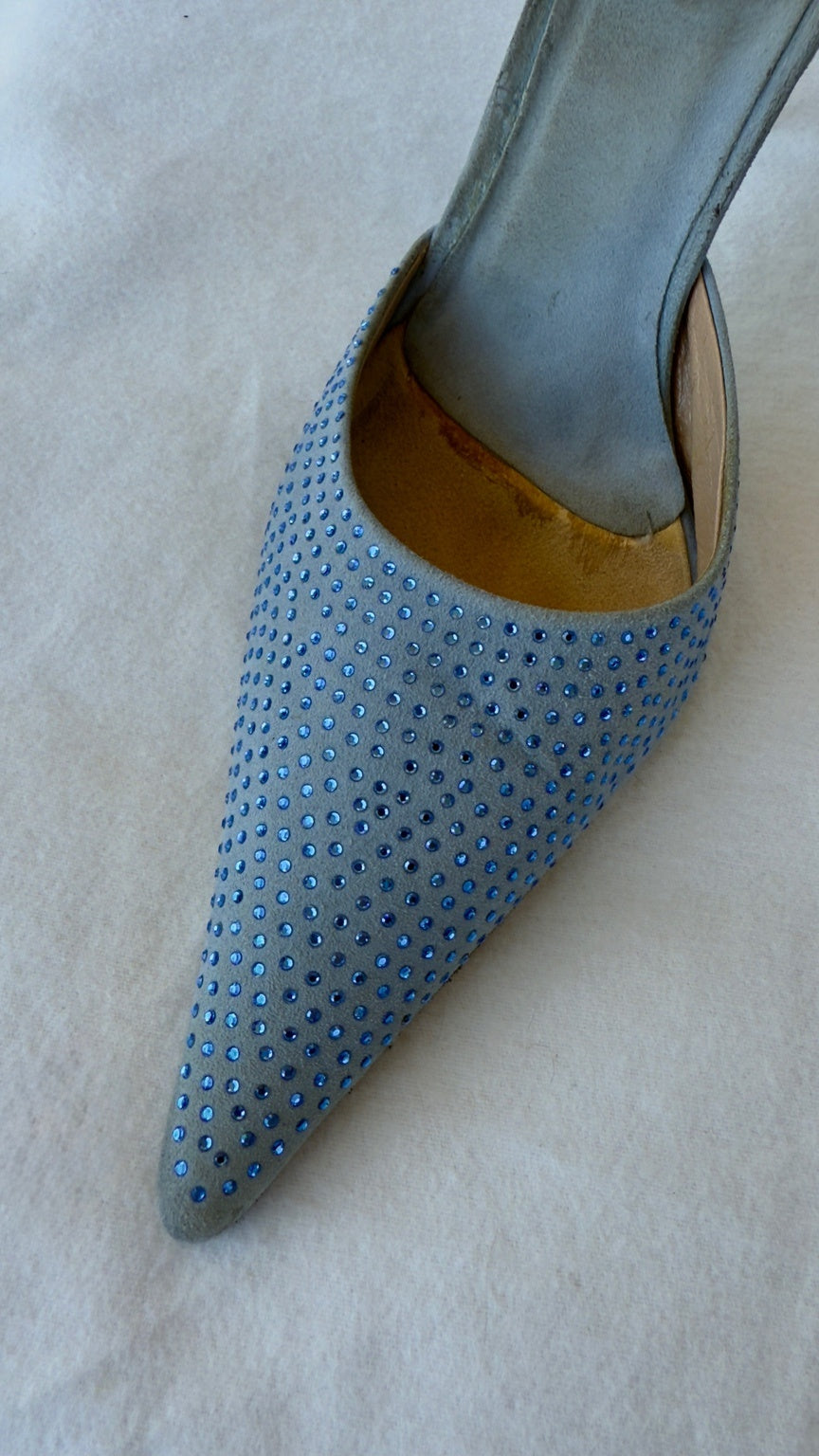 SMITH - Le Silla Crystal Mules Powder Blue