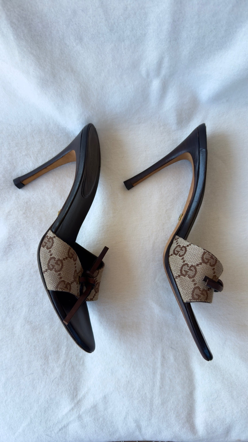MIRANDA - Gucci GG Monogram Mules Dark Brown