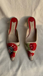 Karen - mules Bruno Magli con ricamo floreale