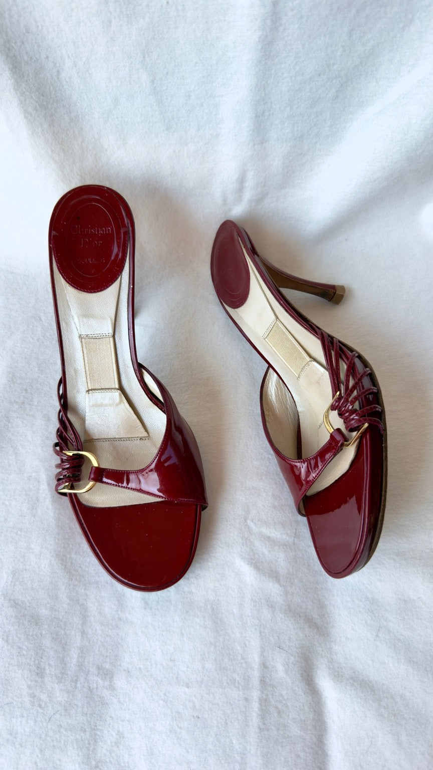 SAMANTHA - Dior cherry red sandal con Fibbia Oro