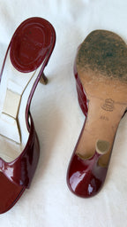 SAMANTHA - Dior cherry red sandal con Fibbia Oro