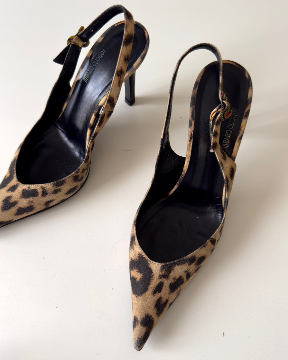 JOEY - Roberto Cavalli Pumps Leopard vintage