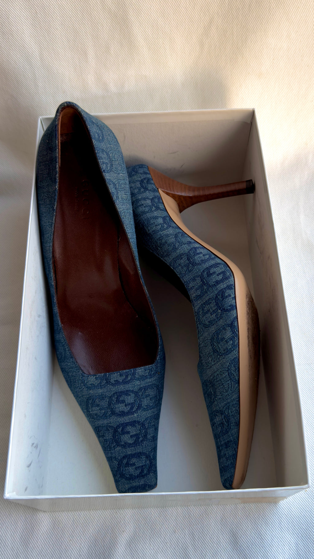 ROSS - Gucci Décolleté in Denim Vintage anni 2000