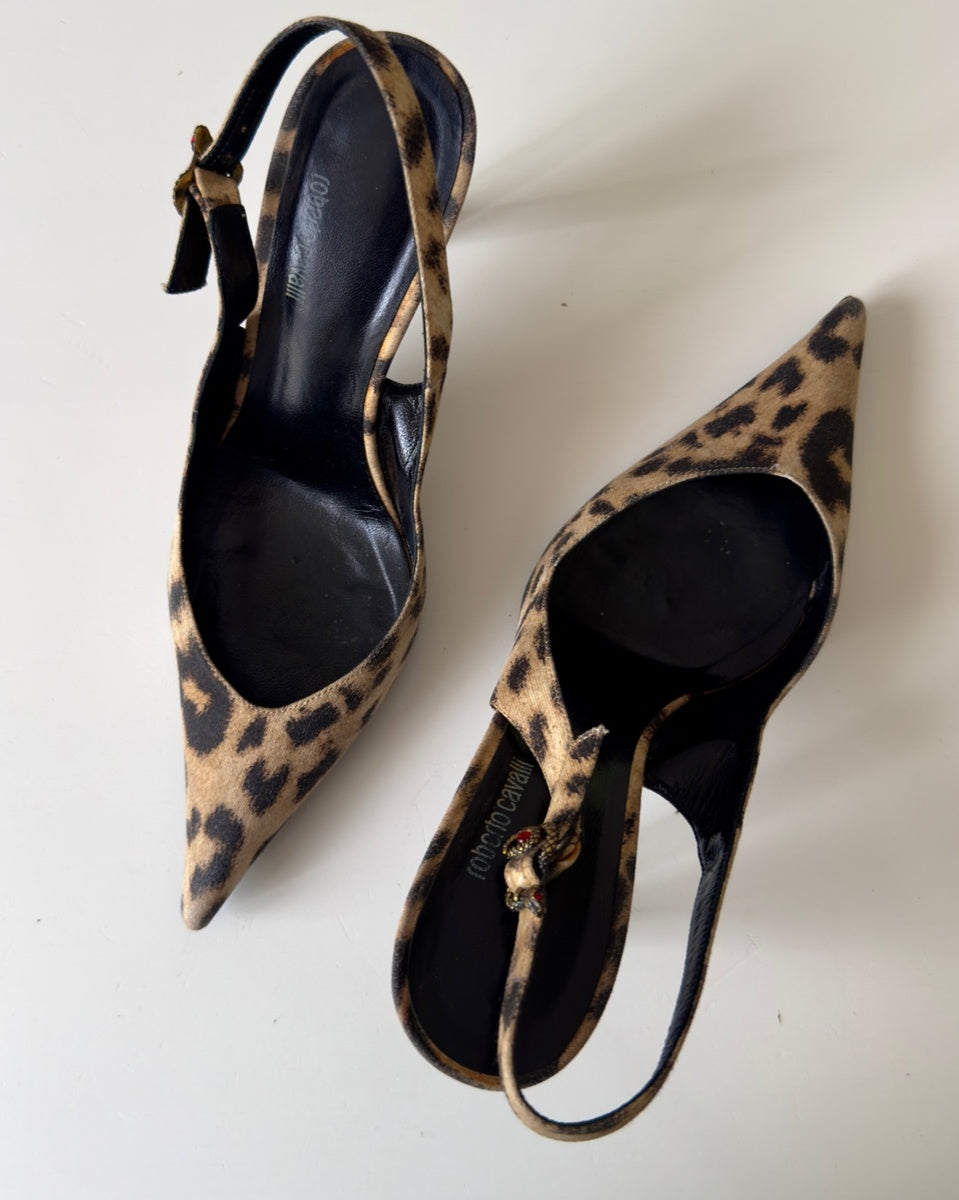 JOEY - Roberto Cavalli Pumps Leopard vintage