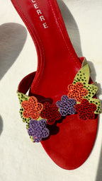 CHARLOTTE - Lerre Red Bloom Mules