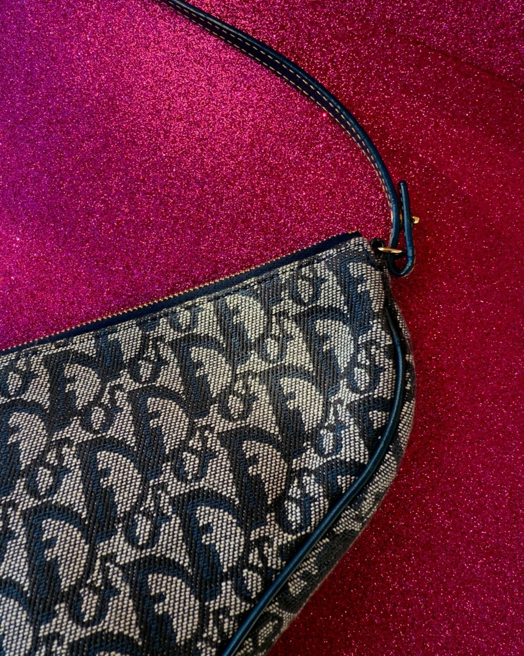 Christian Dior – Mini Saddle Trotter Blue (anni 2000)