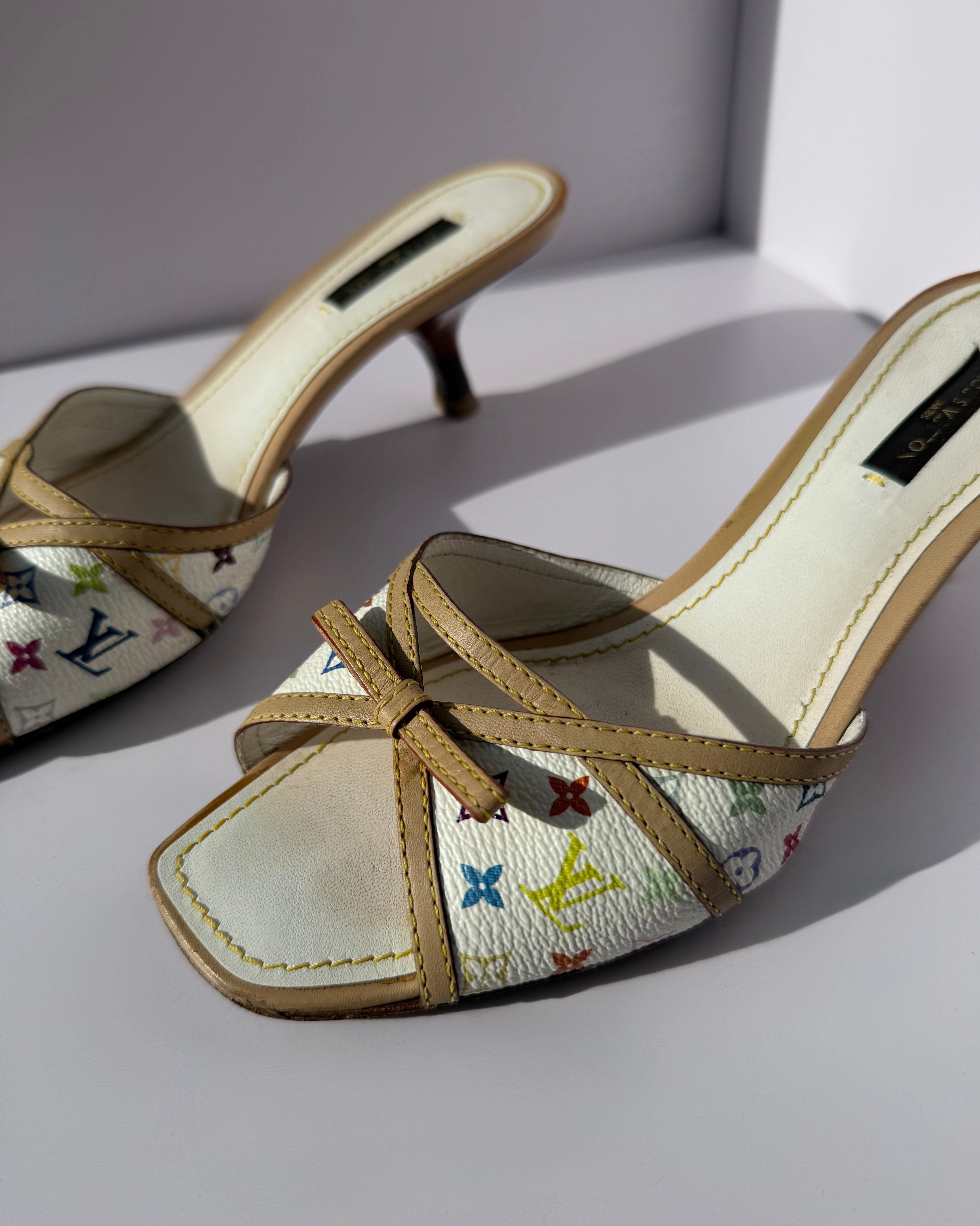 Mules Louis Vuitton Monogram Multicolor by Murakami