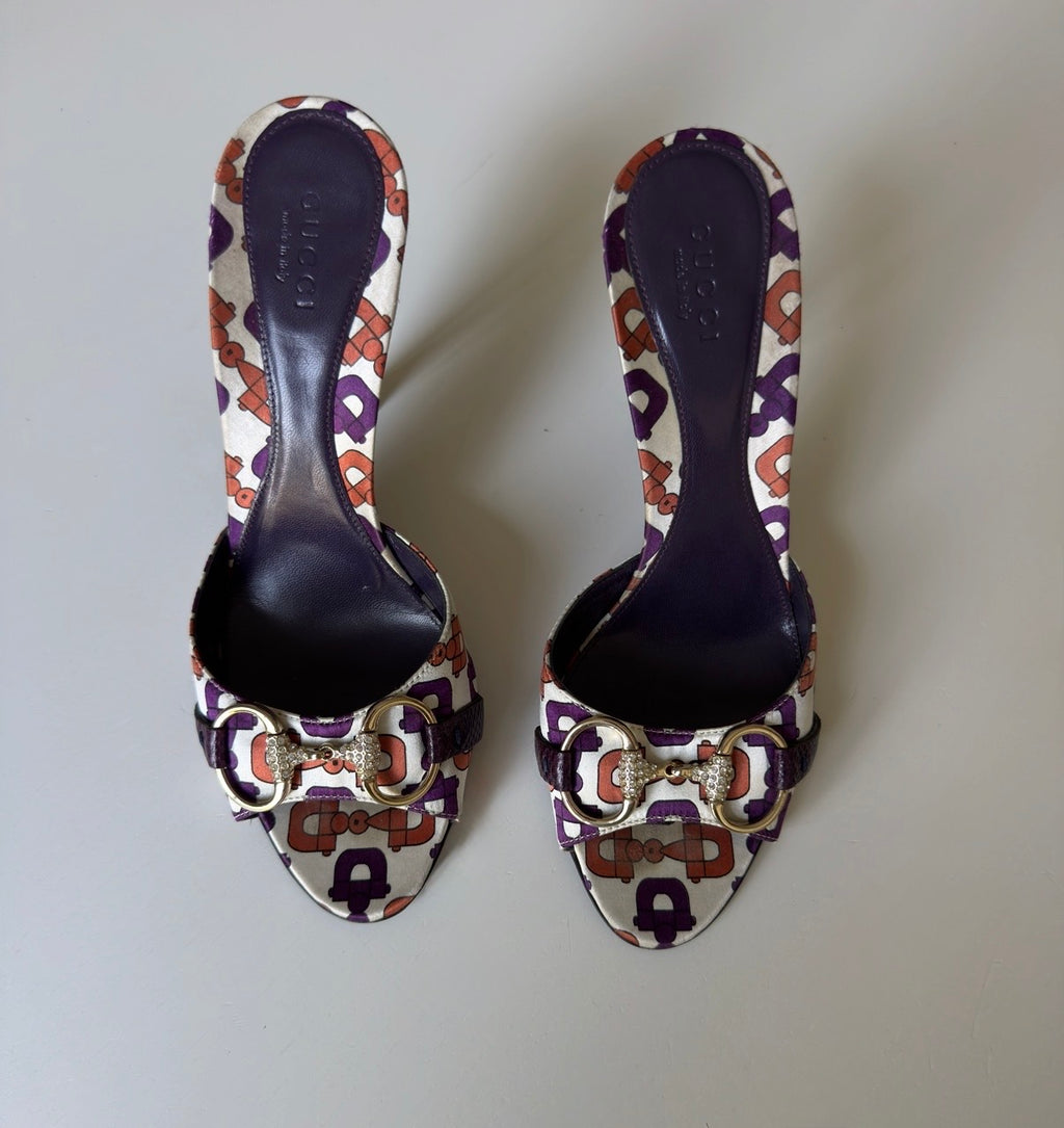 Gucci Horsebit monogram mules