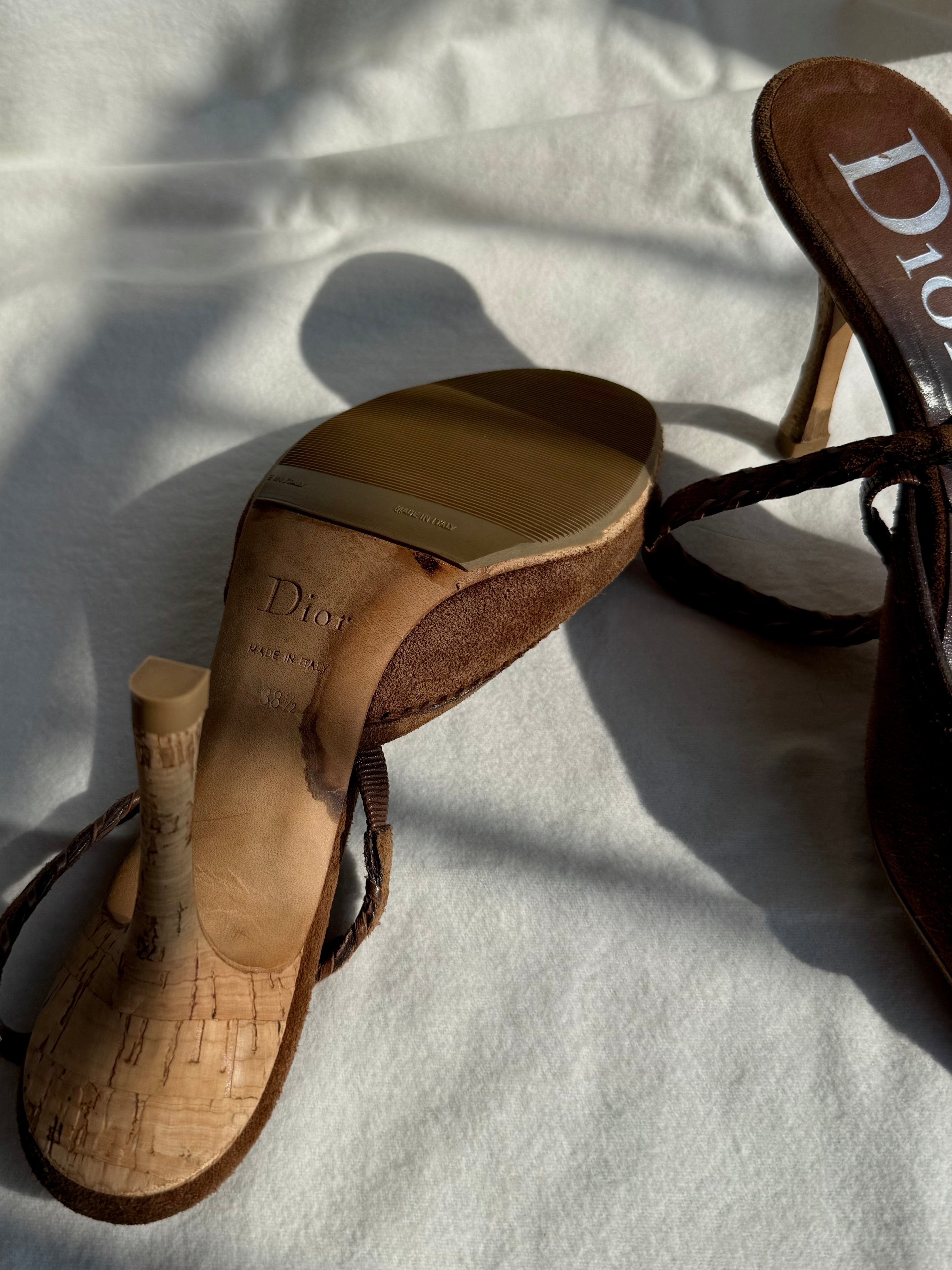 Gretchen - Dior mules in suede cioccolato