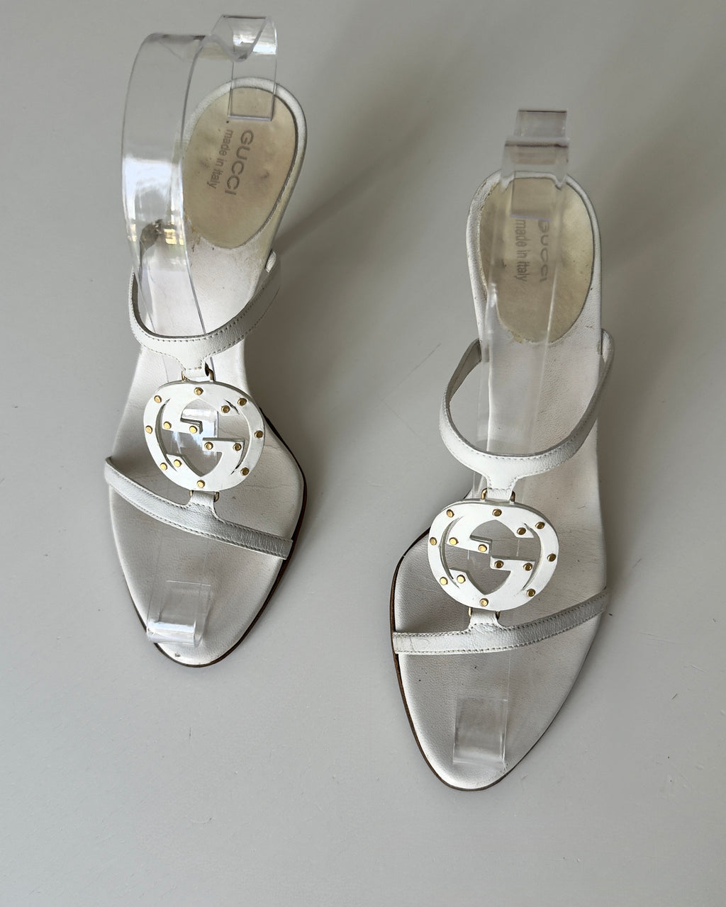 Gucci Mules logo GG centrale con borchie