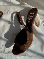 Gretchen - Dior mules in suede cioccolato