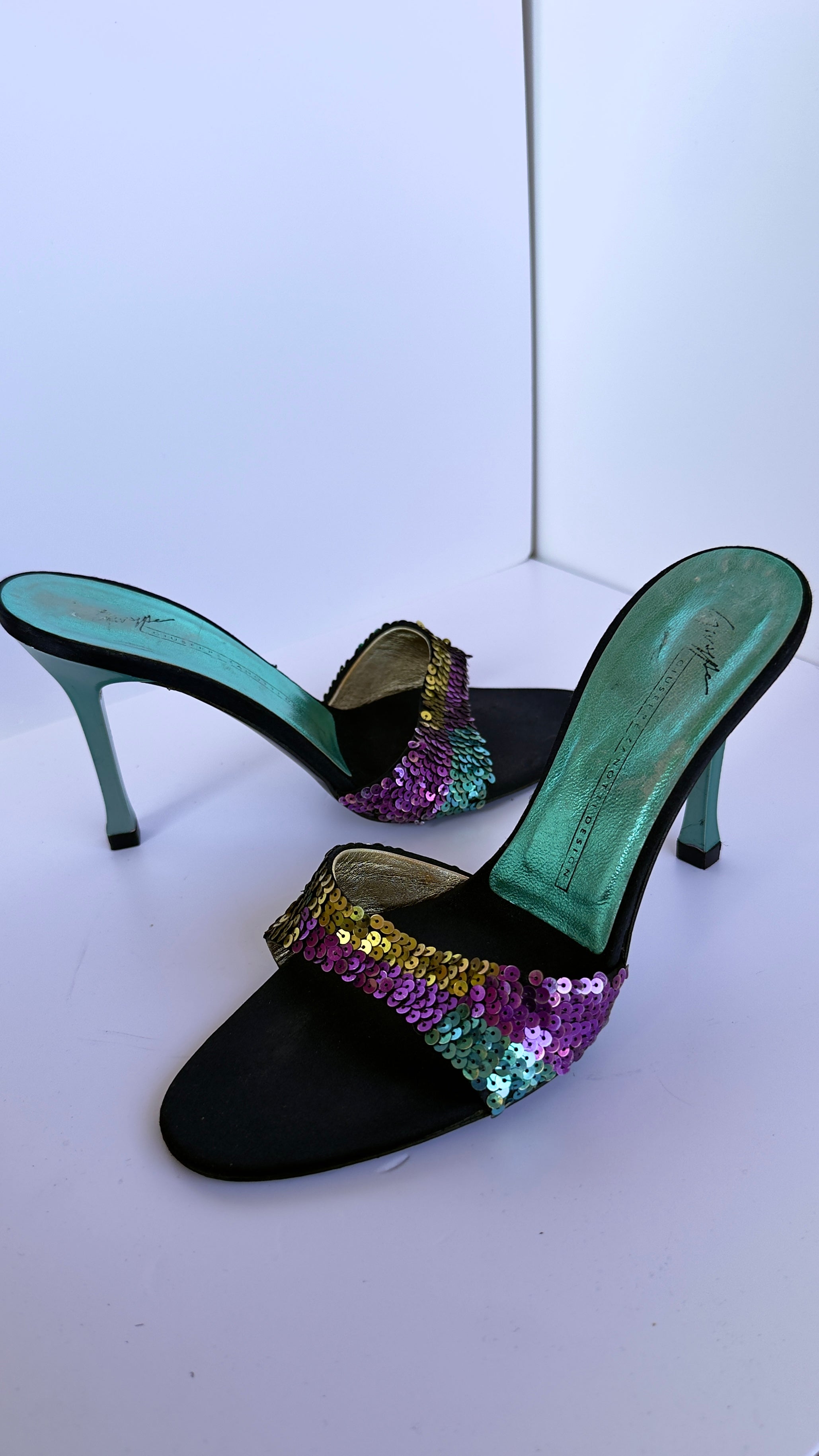Giuseppe Zanotti Sandali Vintage con Paillettes Multicolor