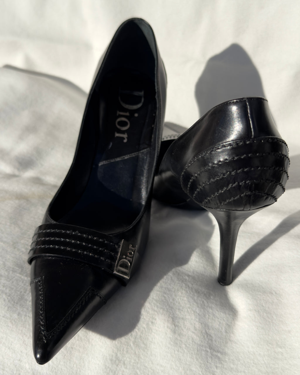 MONICA - Christian Dior • Black Leather Pumps