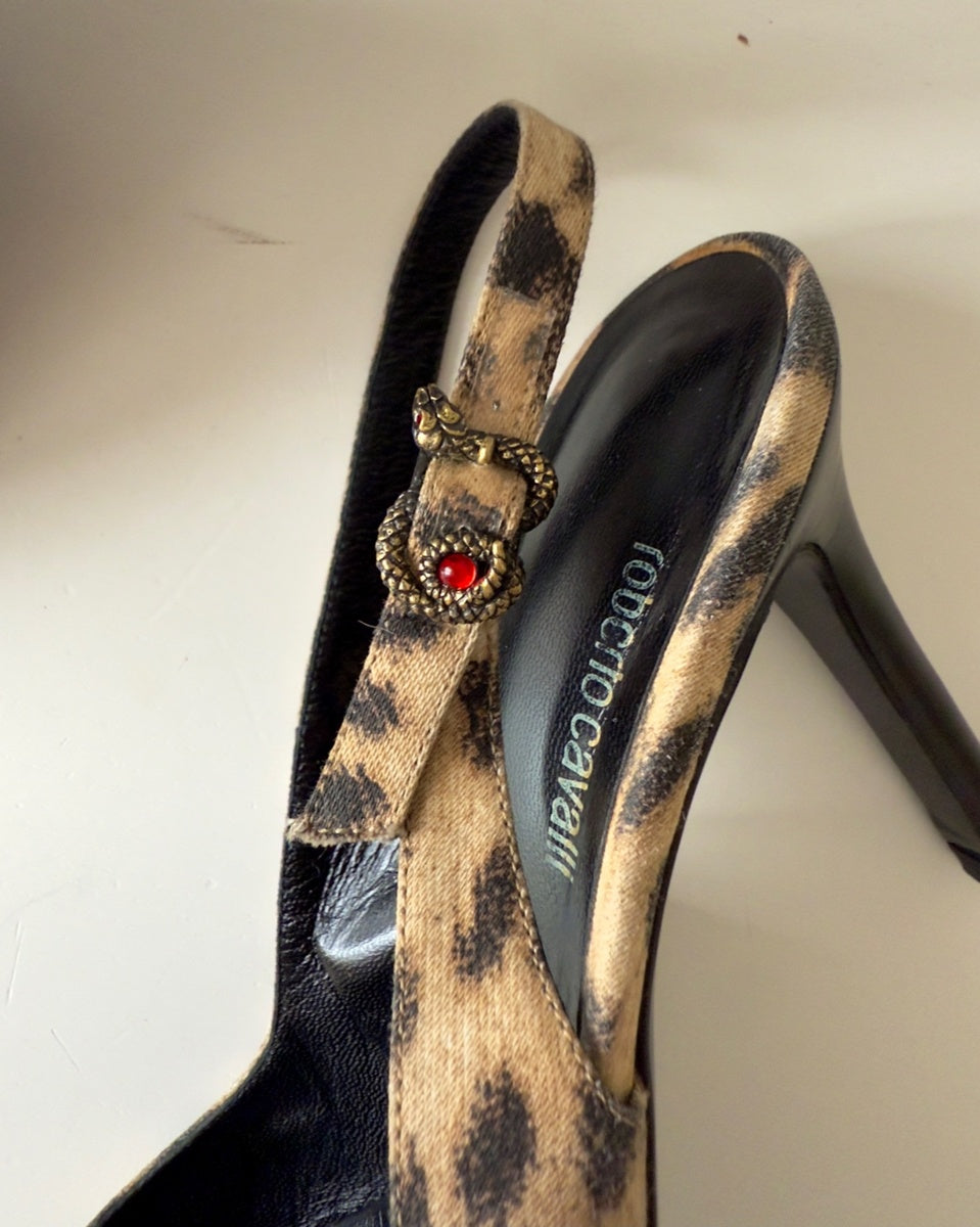 JOEY - Roberto Cavalli Pumps Leopard vintage