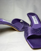 JIMMY CHOO – Mules viola crystal satin | Christmas Special Drop
