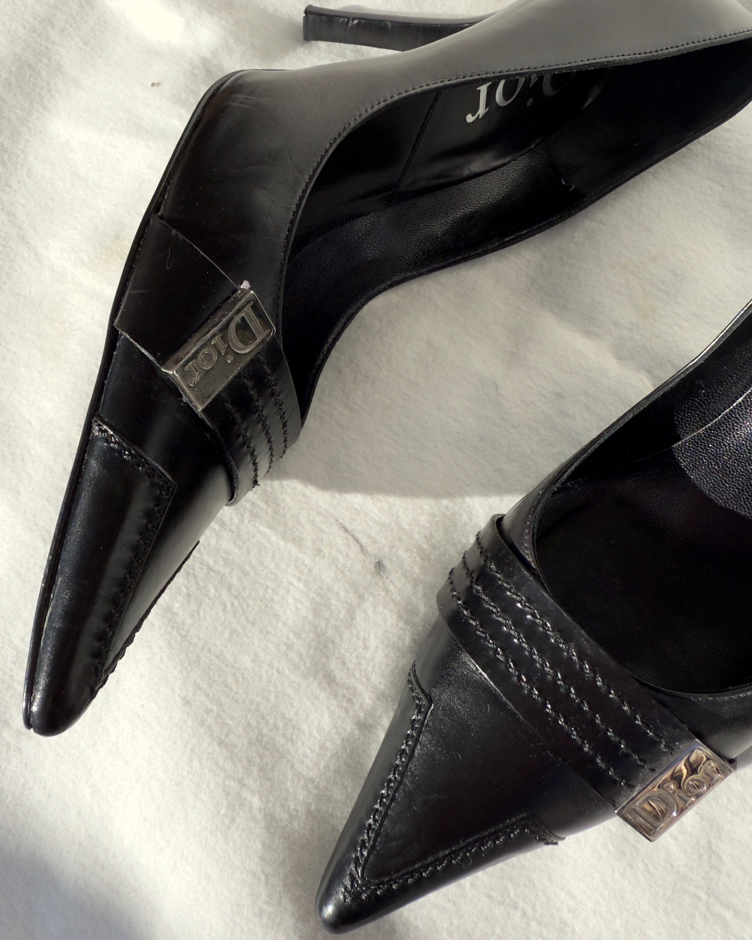 MONICA - Christian Dior • Black Leather Pumps Early 2000s