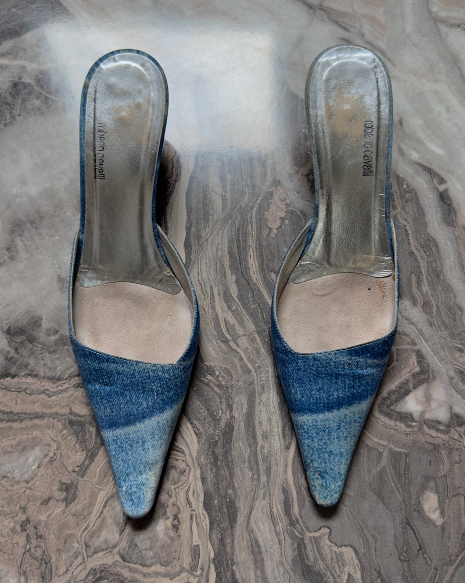 CHANDLER - Roberto Cavalli Denim Mules