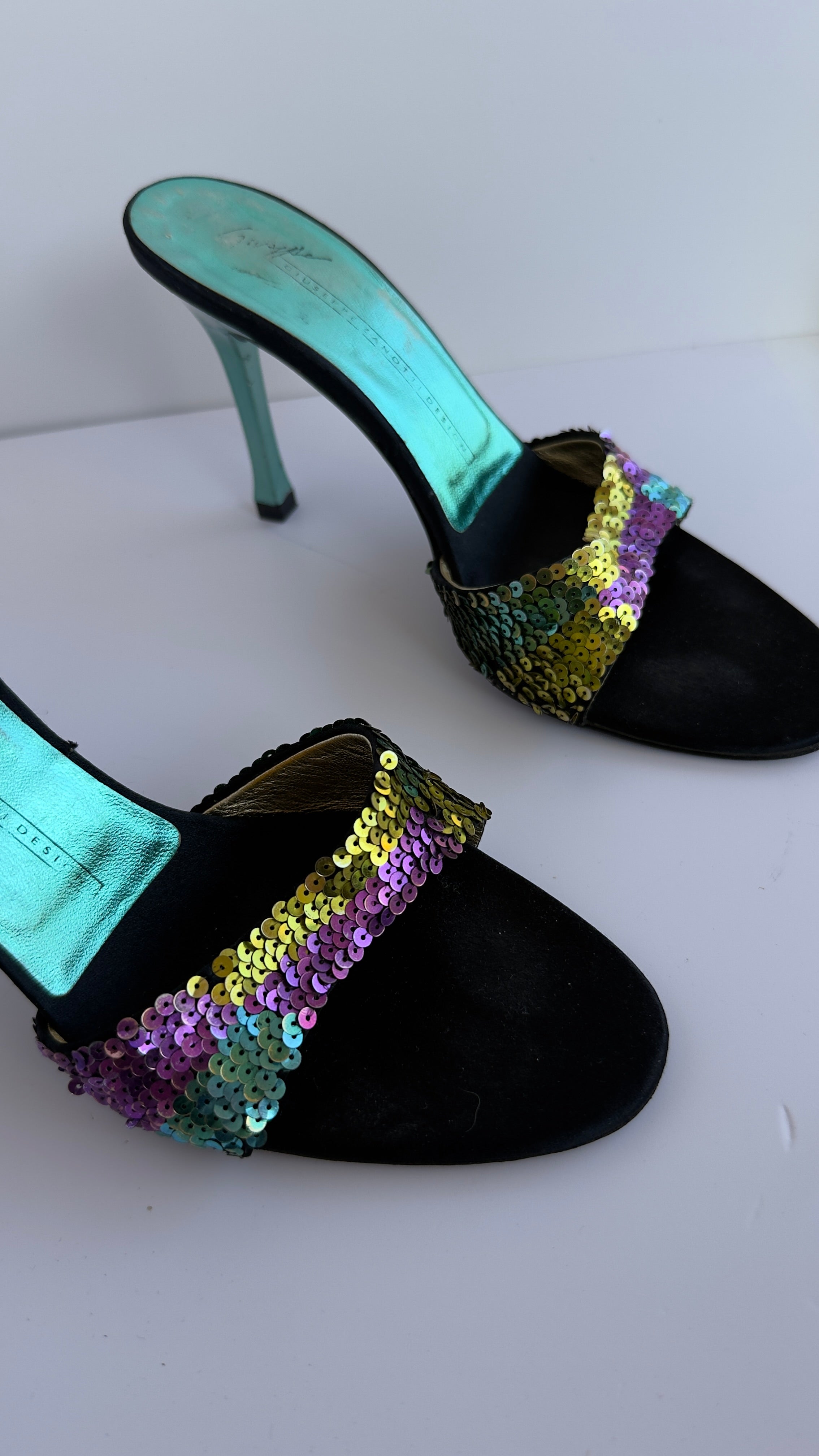 Giuseppe Zanotti Sandali Vintage con Paillettes Multicolor