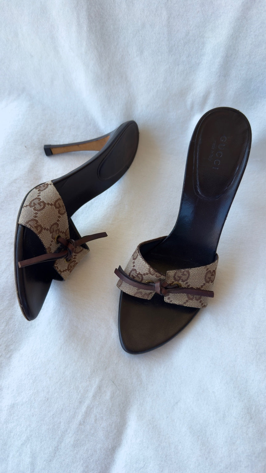 MIRANDA - Gucci GG Monogram Mules Dark Brown