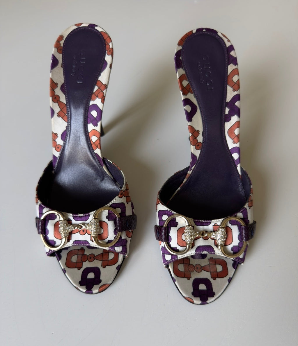 Gucci Horsebit monogram mules