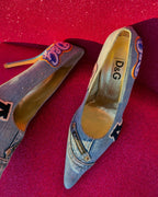 Dolce & Gabbana – Pumps Denim Patchwork “College Varsity” (anni 2000)