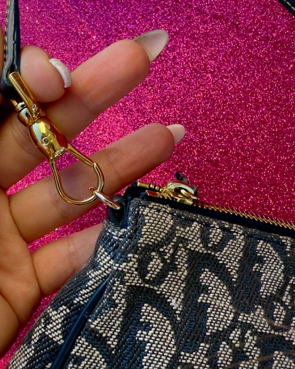 Christian Dior – Mini Saddle Trotter Blue (anni 2000)