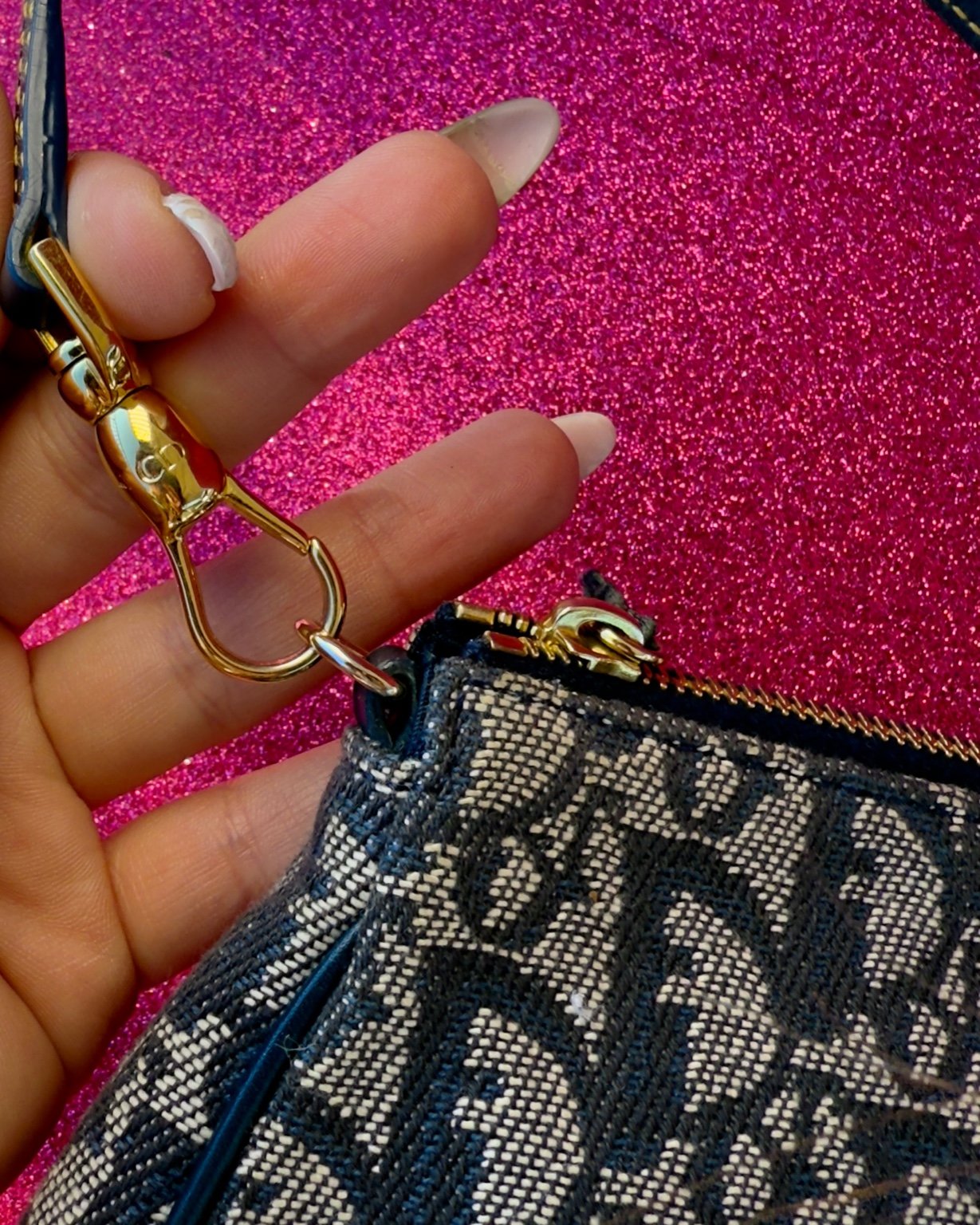 Christian Dior – Mini Saddle Trotter Blue (anni 2000)