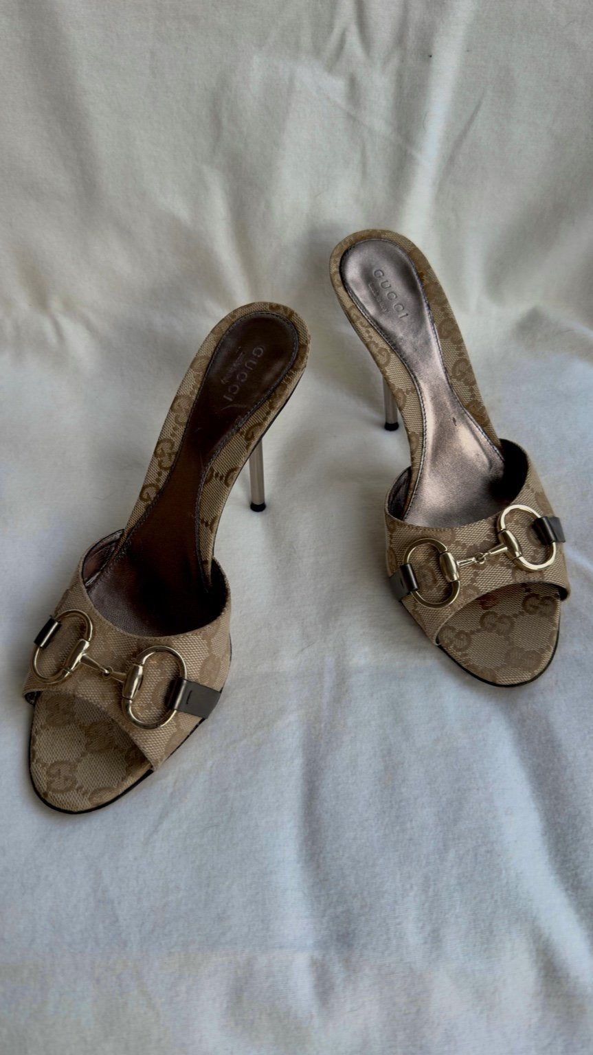 Mamy George - Mules Gucci Monogram Horsebit by Tom Ford