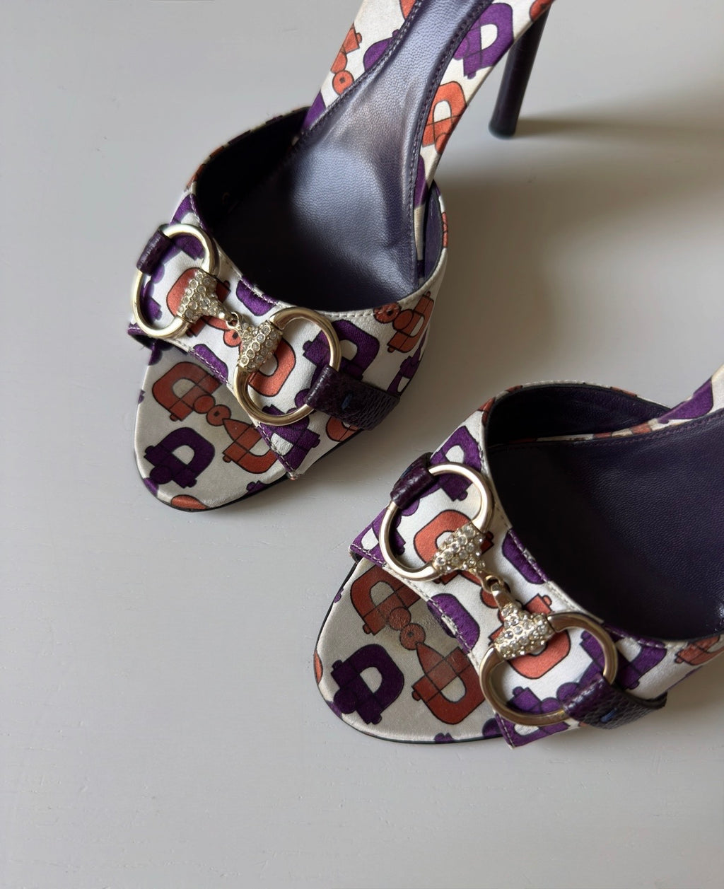 Gucci Horsebit monogram mules