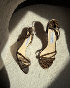 Jimmy Choo sandali vintage in vernice effetto Leopardato