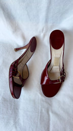 SAMANTHA - Dior cherry red sandal con Fibbia Oro