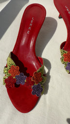 CHARLOTTE - Lerre Red Bloom Mules