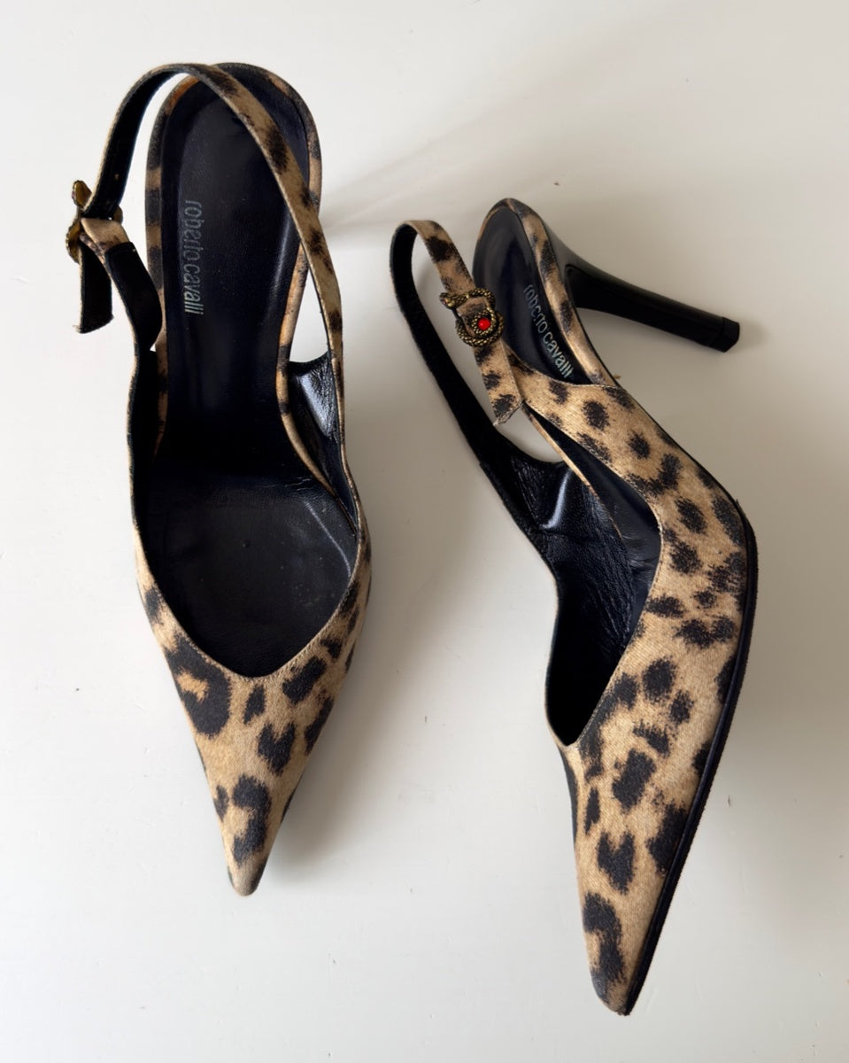 JOEY - Roberto Cavalli Pumps Leopard vintage