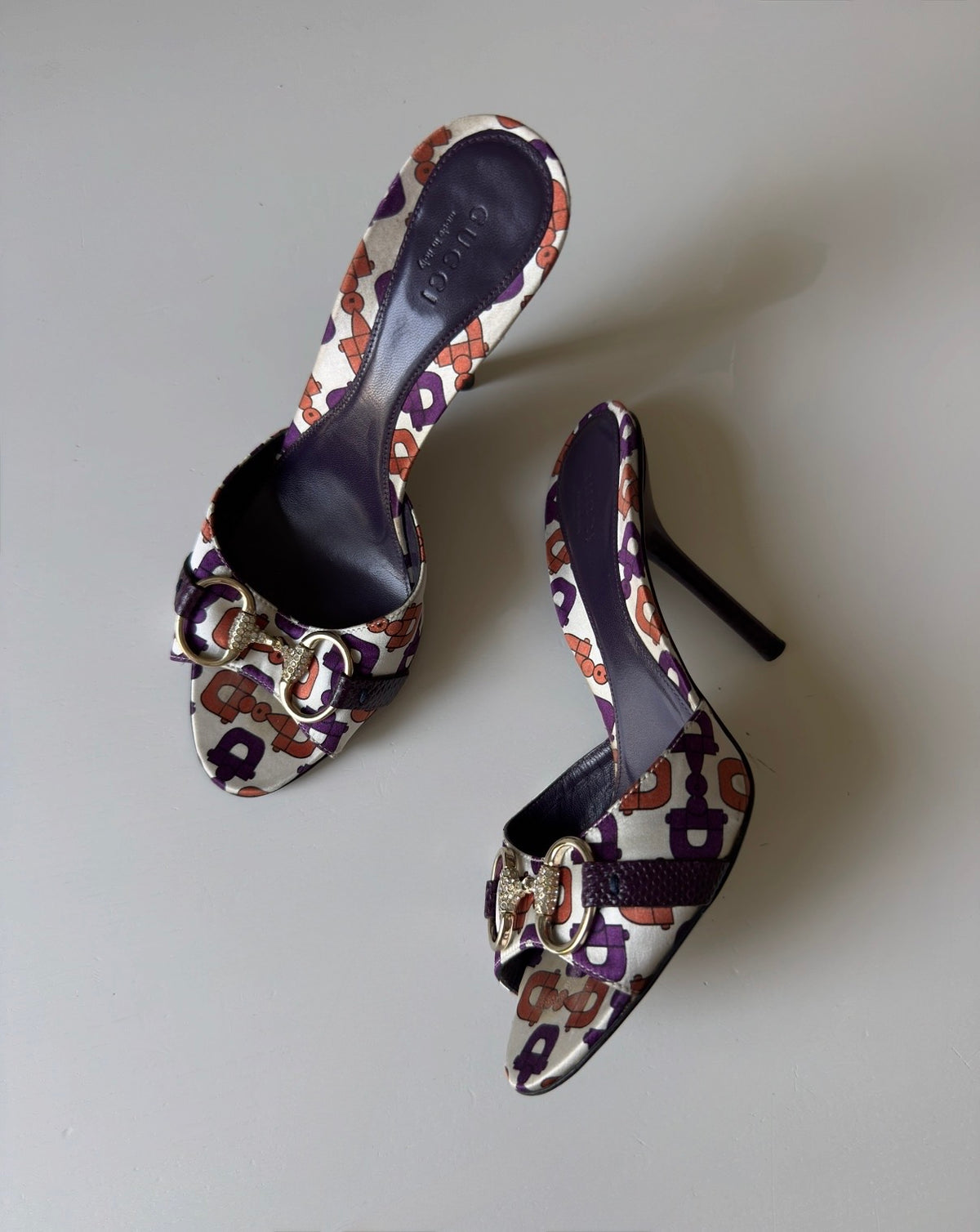 Gucci Horsebit monogram mules